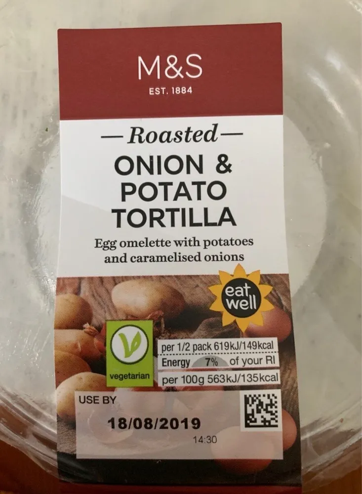 Roasted onion & potato tortilla