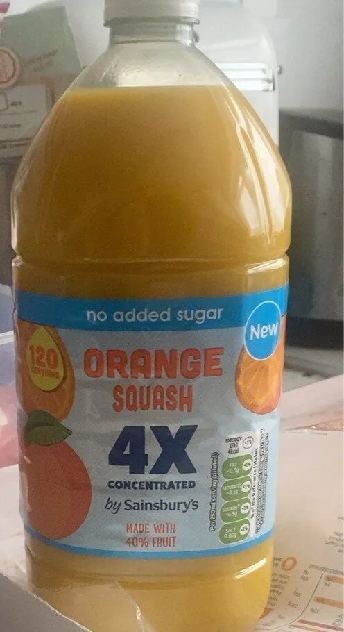 Sainsbury's Orange Squash 4X