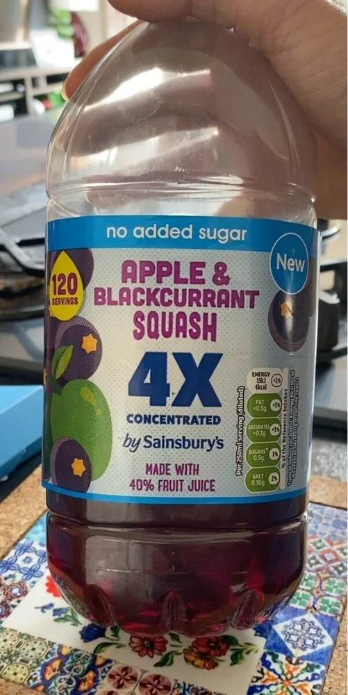Apple and blackcurrant squash