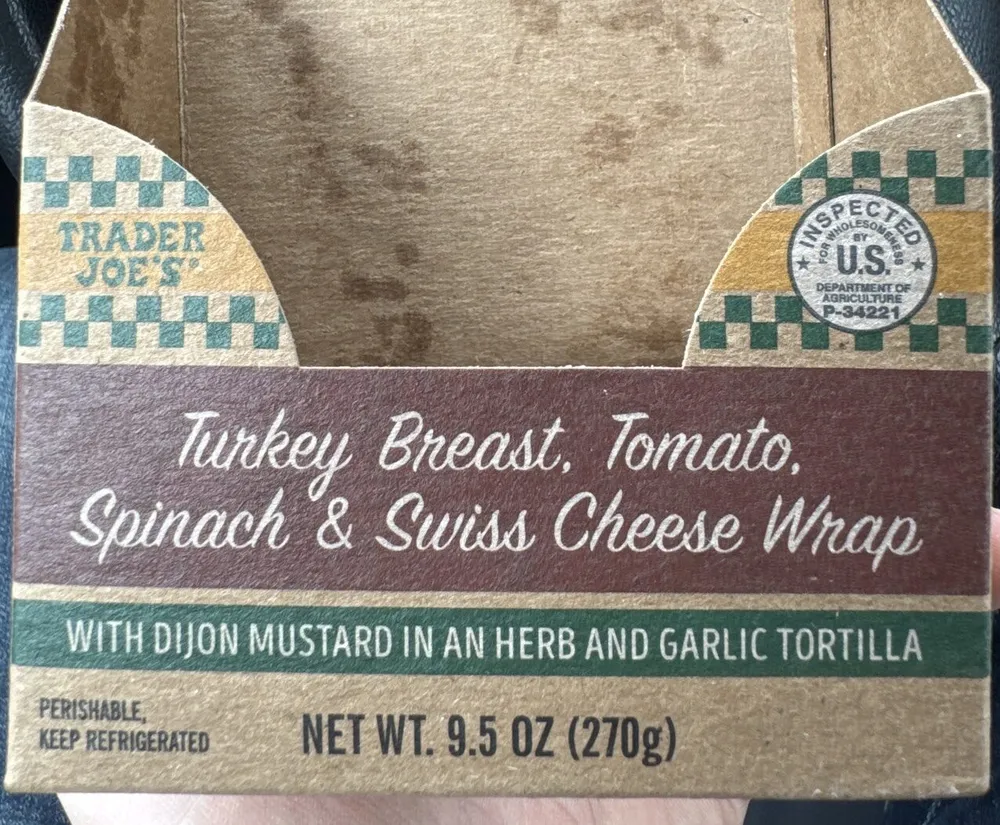 Turkey Breast, Spinach & Swiss Cheese Wrap