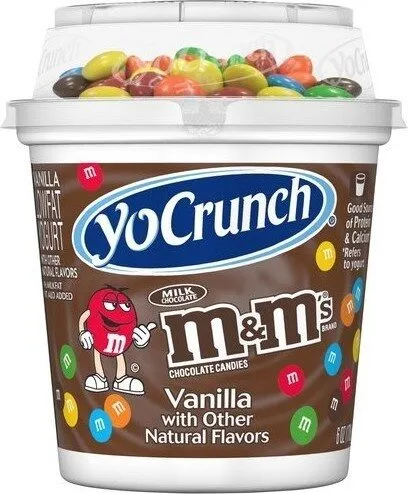 YoCrunch milk chocolate m&m's vanilla