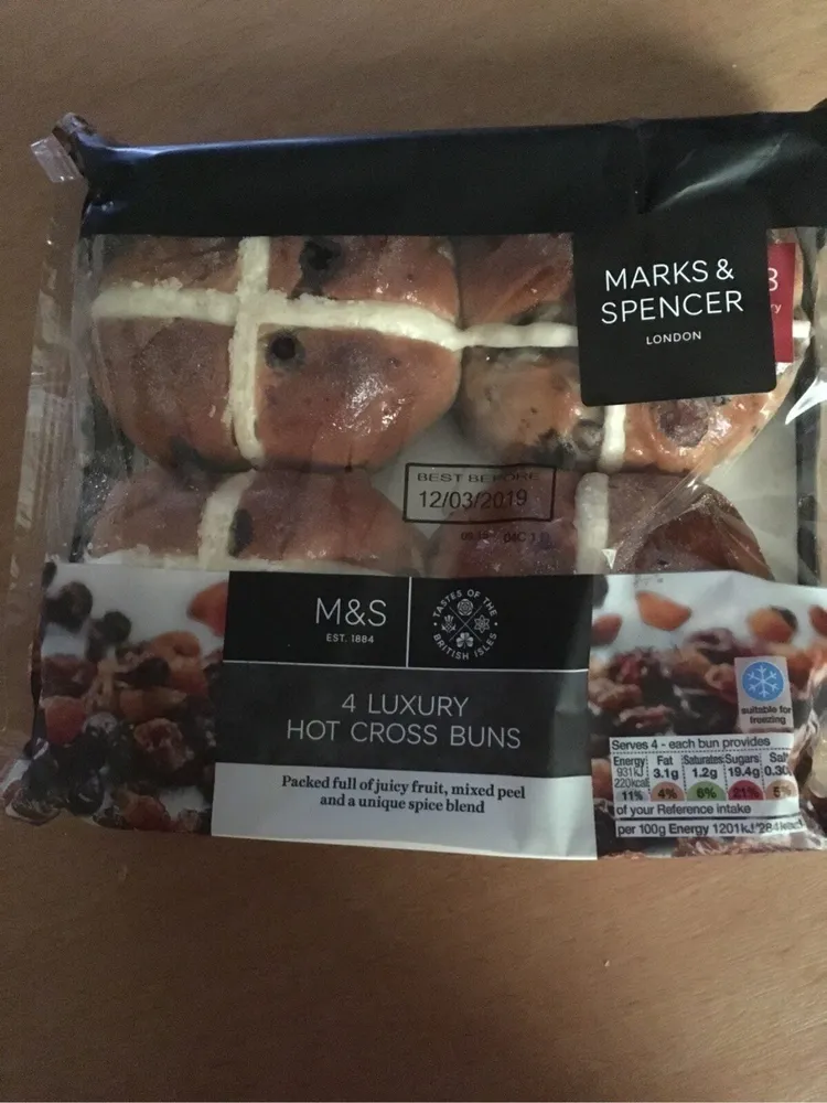 Luxury hot cross buns