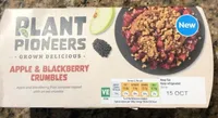 Apple and blackberry crumbles