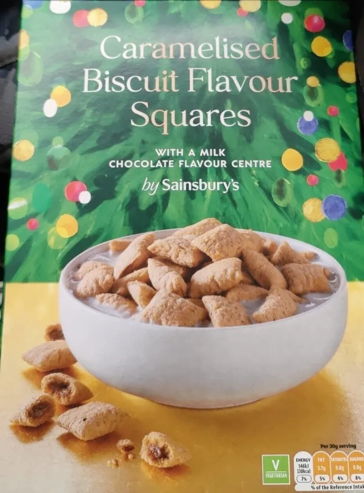 Caramelized biscuit flavour squares