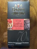 Cioccolato 70% cacao con lampone e mandorla