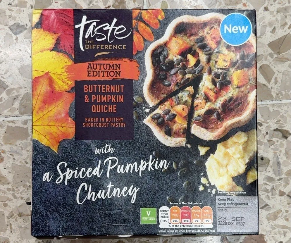 Butternut & pumpkin quiche