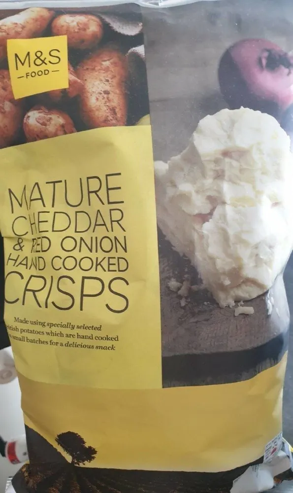 Chips M&S Cheddar Red Onion