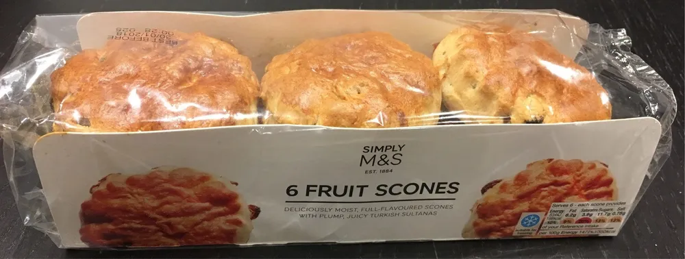 6 scones aux raisins de Smyrne