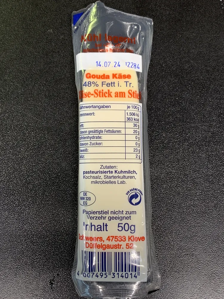 Gouda Käse-Stick am Stiel