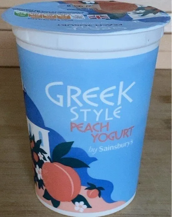 Greek style peach yogurt