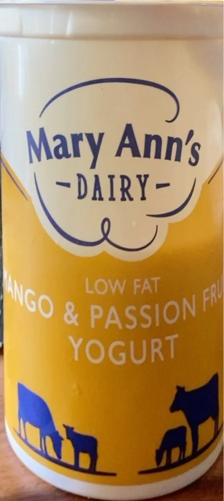 Low Fat mango and passion fruit yogurt