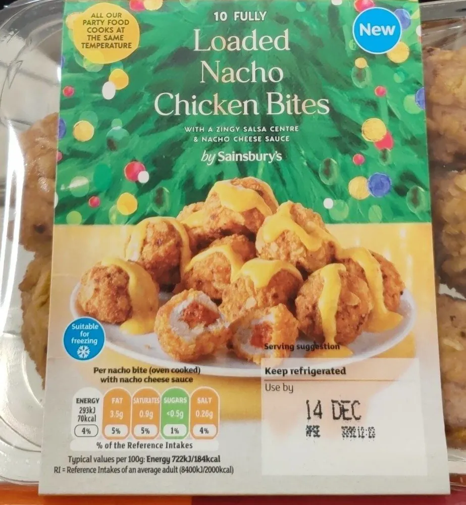 Loaded nacho chicken bites