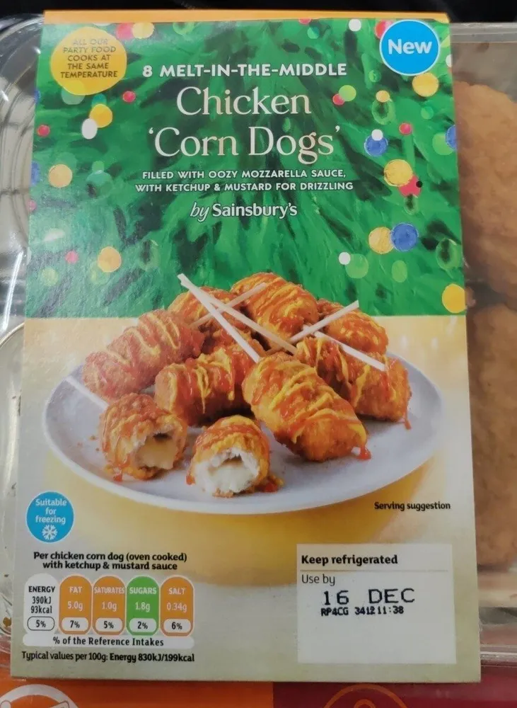 Chicken corn dogs