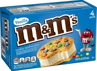 vanilla m&m's cookie sandwiches