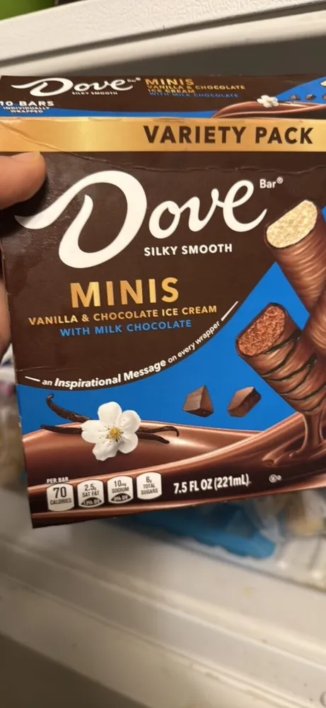 Dove Minis Vanilla & Chocolate Ice Cream with Milk Chocolate