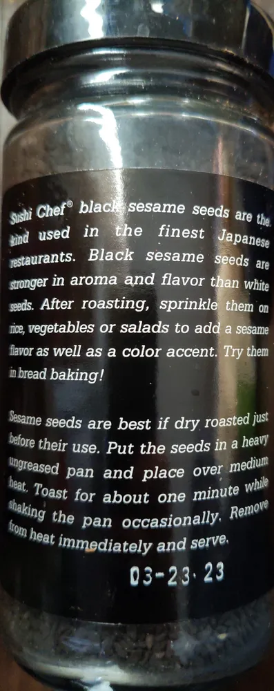 Black Sesame Seeds, 3.75 OZ