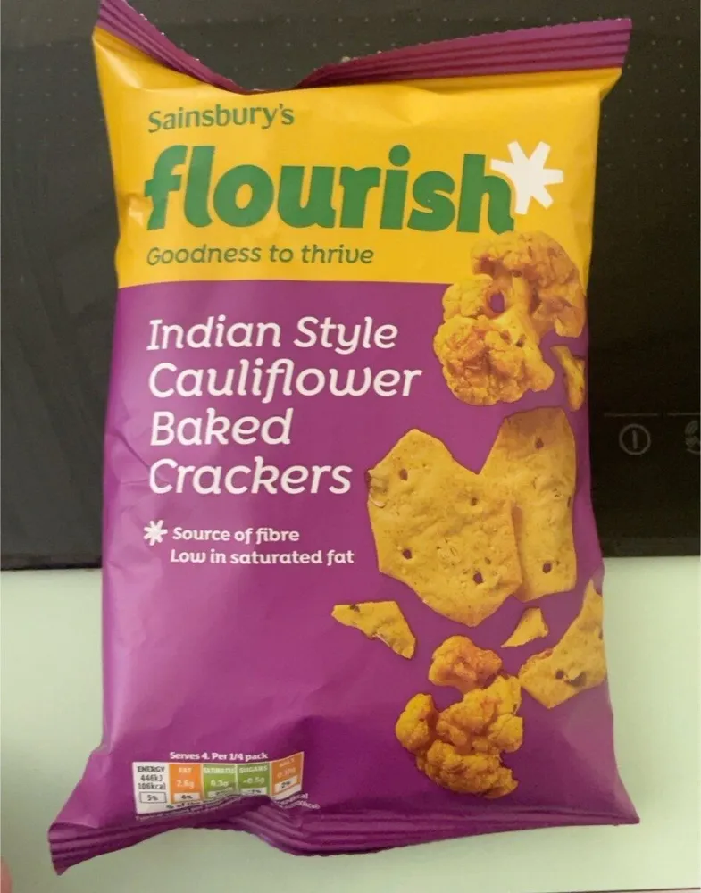 Indian Style Cauliflower Baked Crackers