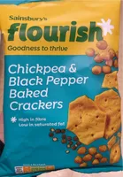 Flourish chickpea and black pepper baked crackers