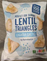 Lentil triangles, lightly salted