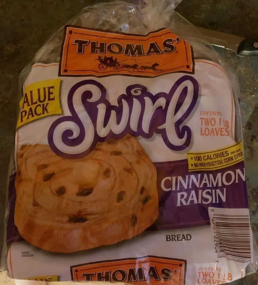 Cinnamon raisin swirl bread