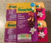 Gut health yogurts - spiced plum and cherry & vanilla