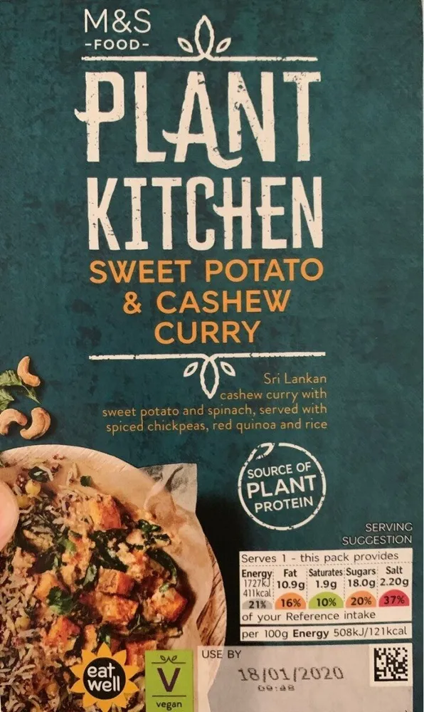Sweet potato and cashew curry
