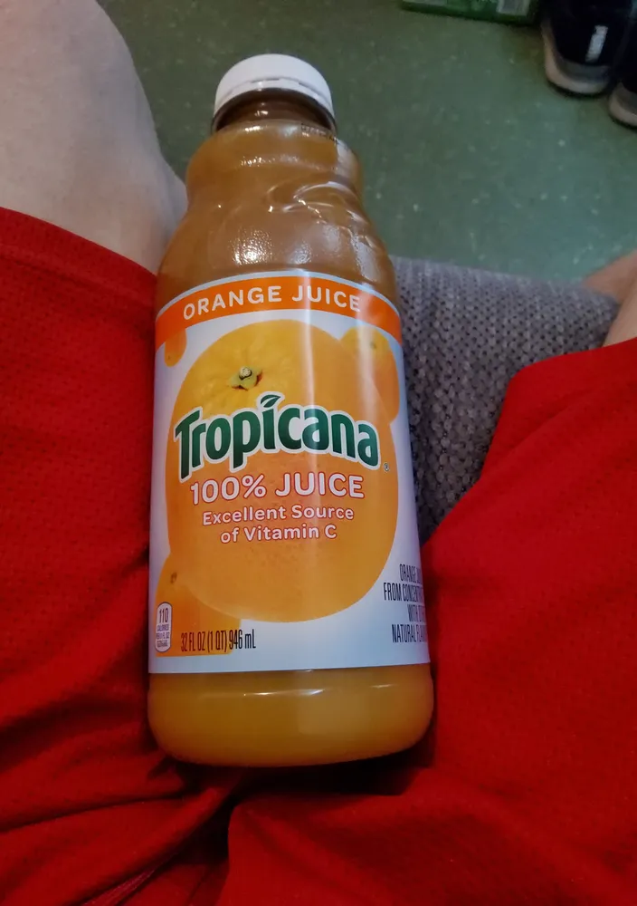 100% orange juice from concentrate, orange