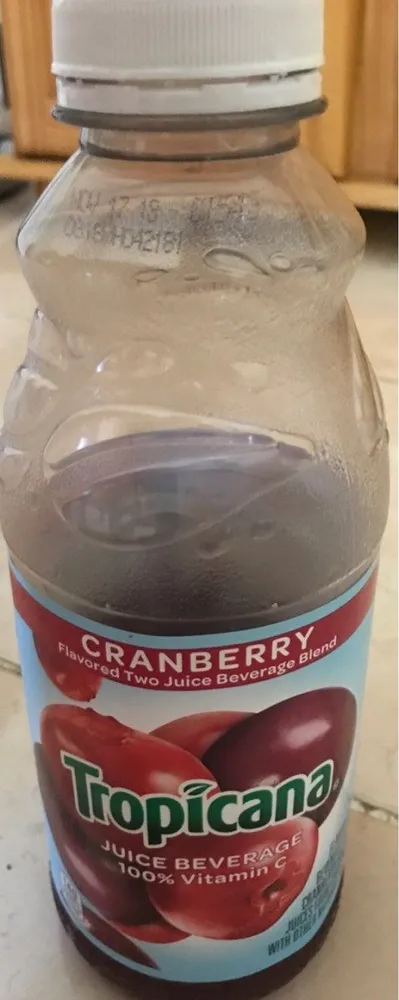 Cranberry flavored juice beverage blend of cranberry and grape juices from concentrate, cranberry