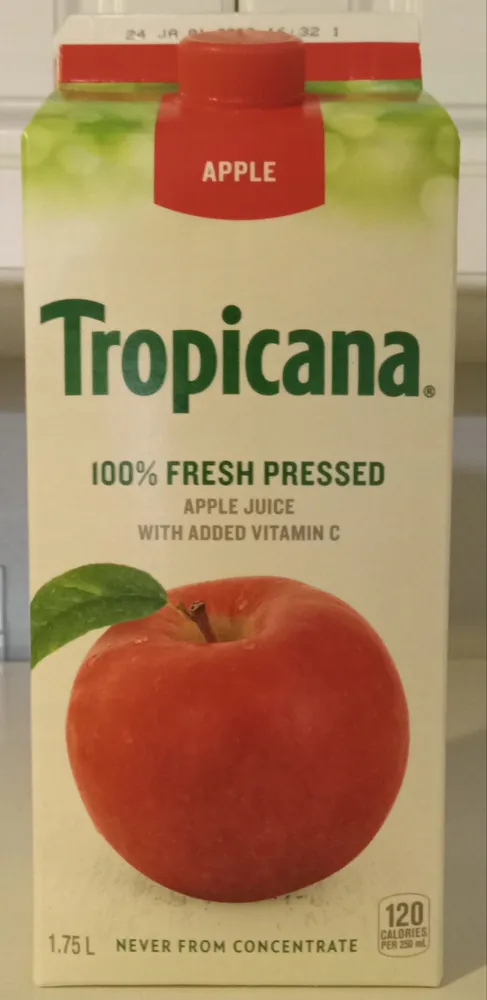 100% Fresh Pressed Apple Juice with Added Vitamin C