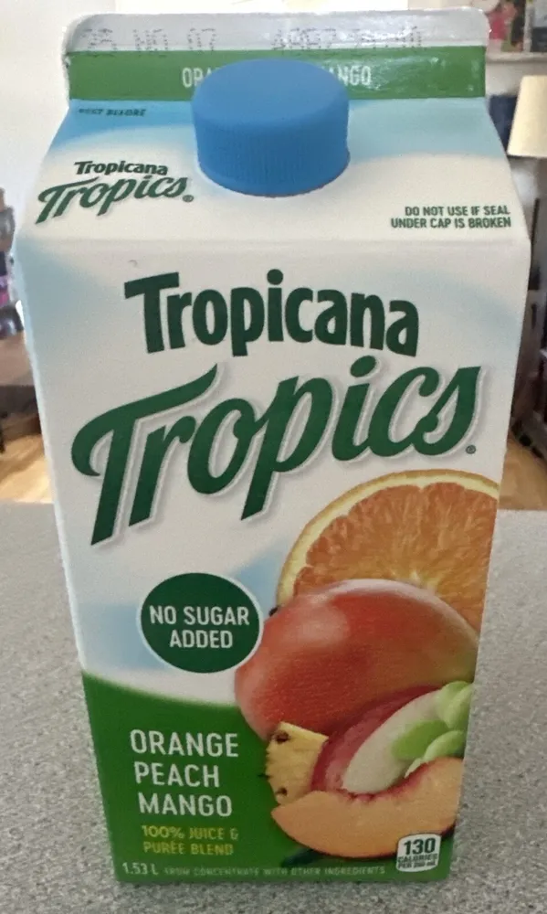 tropics orange peach mango