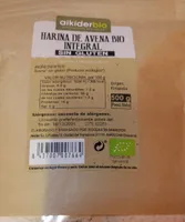 Harina de avena Bio integral