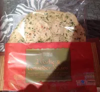 2 large garlic and coriander naans