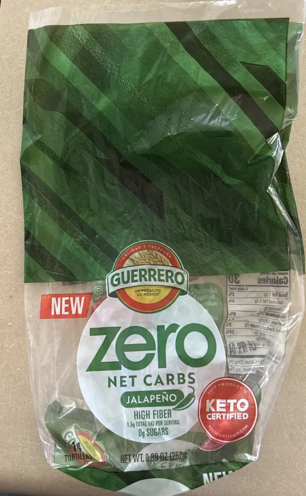 Zero Net Carbs Jalapeño Tortilla