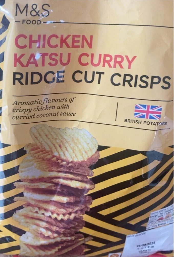 Chicken Katsu Curry Ridge Cut Crisps