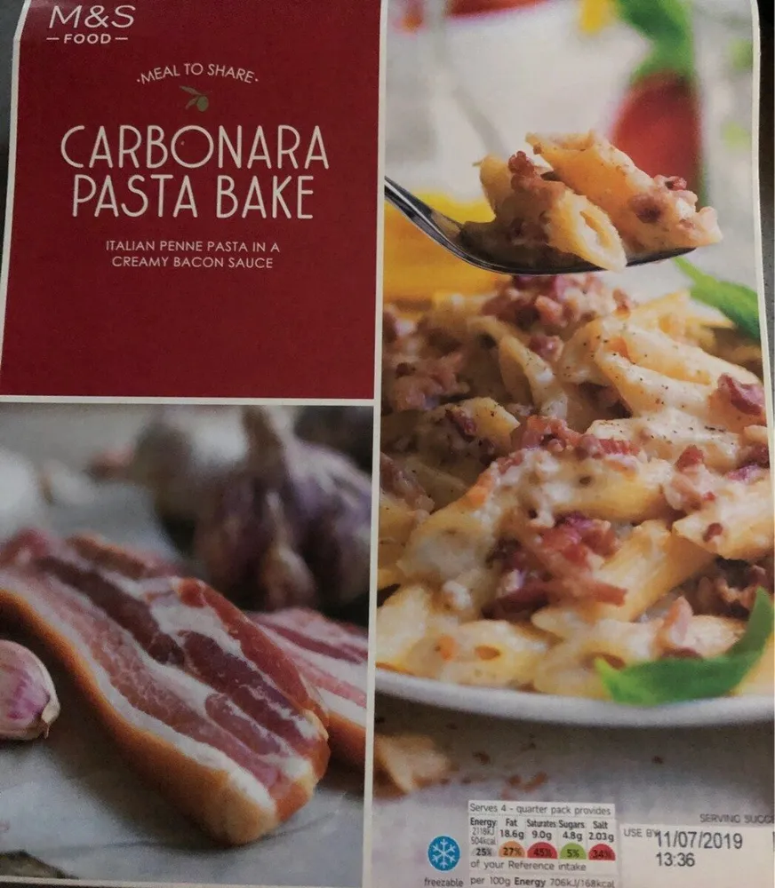 Carbonara pasta bake