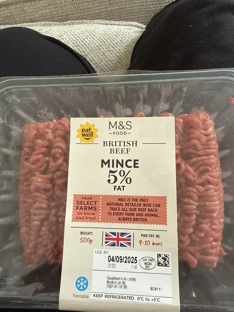 British beef mince 5% fat