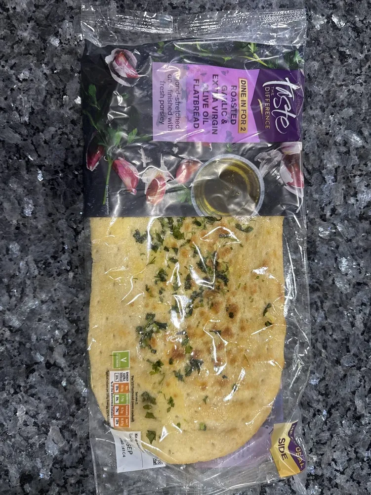 Roasted Garlic & Extra Virgin Olive Oil Flatbread