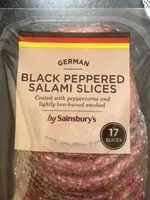 Black Peppered Salami Slices