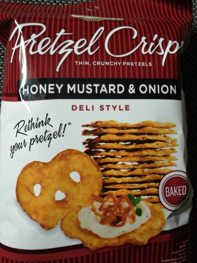 Pretzel crujiente sabor miel, mostaza y cebolla envase 85 g