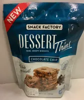 Dessert thins thin, crispy biscuits chocolate chip