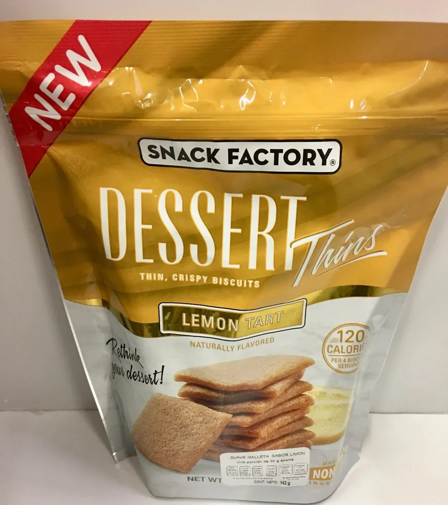 Dessert thins thin, crispy biscuits