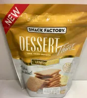 Dessert thins thin, crispy biscuits