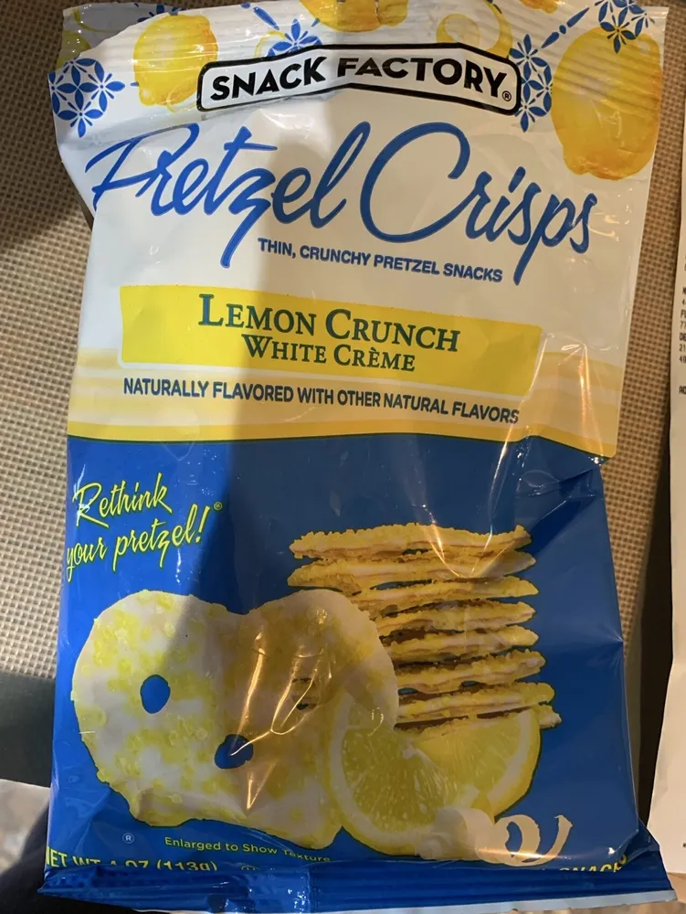 Lemon Crunch White Crème Pretzel Crisps