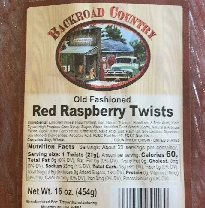 Old Fashioned Red Raspberry Twists