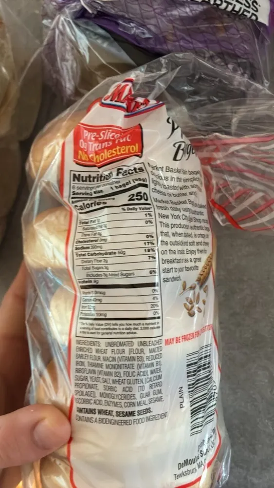 plain market basket bagel