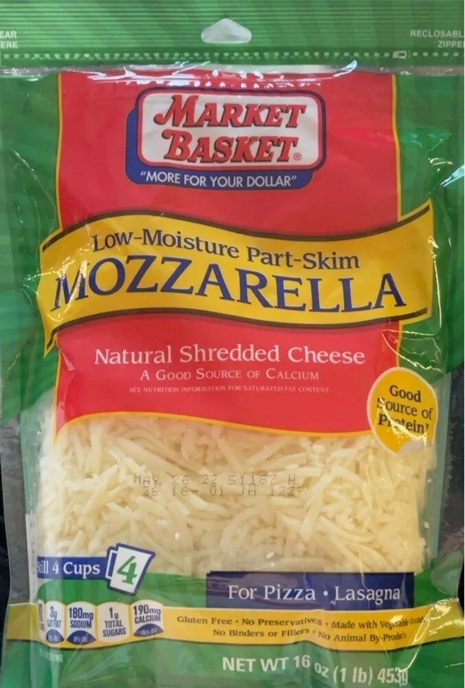 Low-Moisture Part-Skim Mozzarella Natural Shredded Cheese