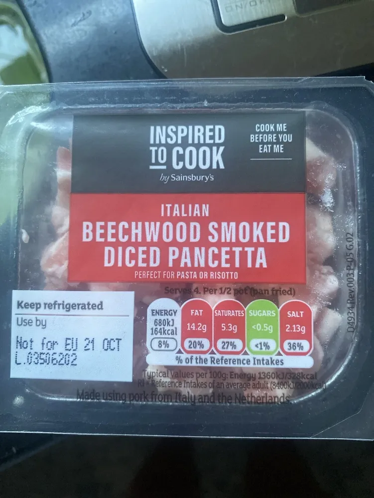 Beechwood Smoked Diced Pancetta