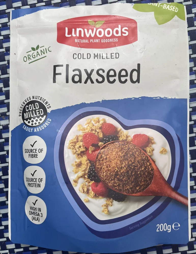 Cold milled flaxseed