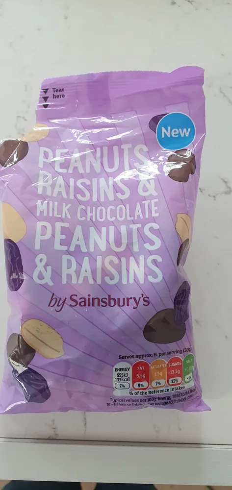 Peanuts Raisins And Milk Chocolate