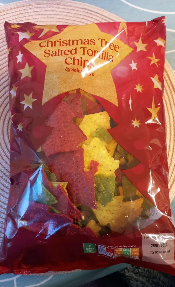 Christmas Tree Salted Tortilla Chips